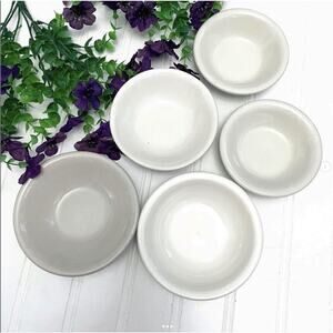 Vintage Chunky Restaurant Ware Stoneware Berry Bowls Cottage Core Set x55